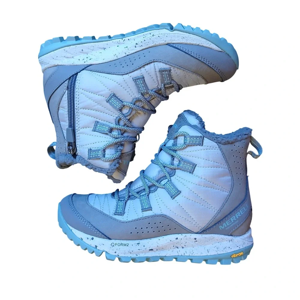 Merrell Antora Sneaker Boot WP Paloma Grey Blue Waterproof J067054 Womens 5
